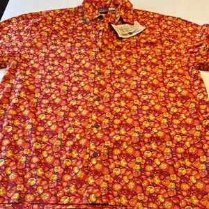 Vibrant Tomatoes Print Men's Casual Shirt